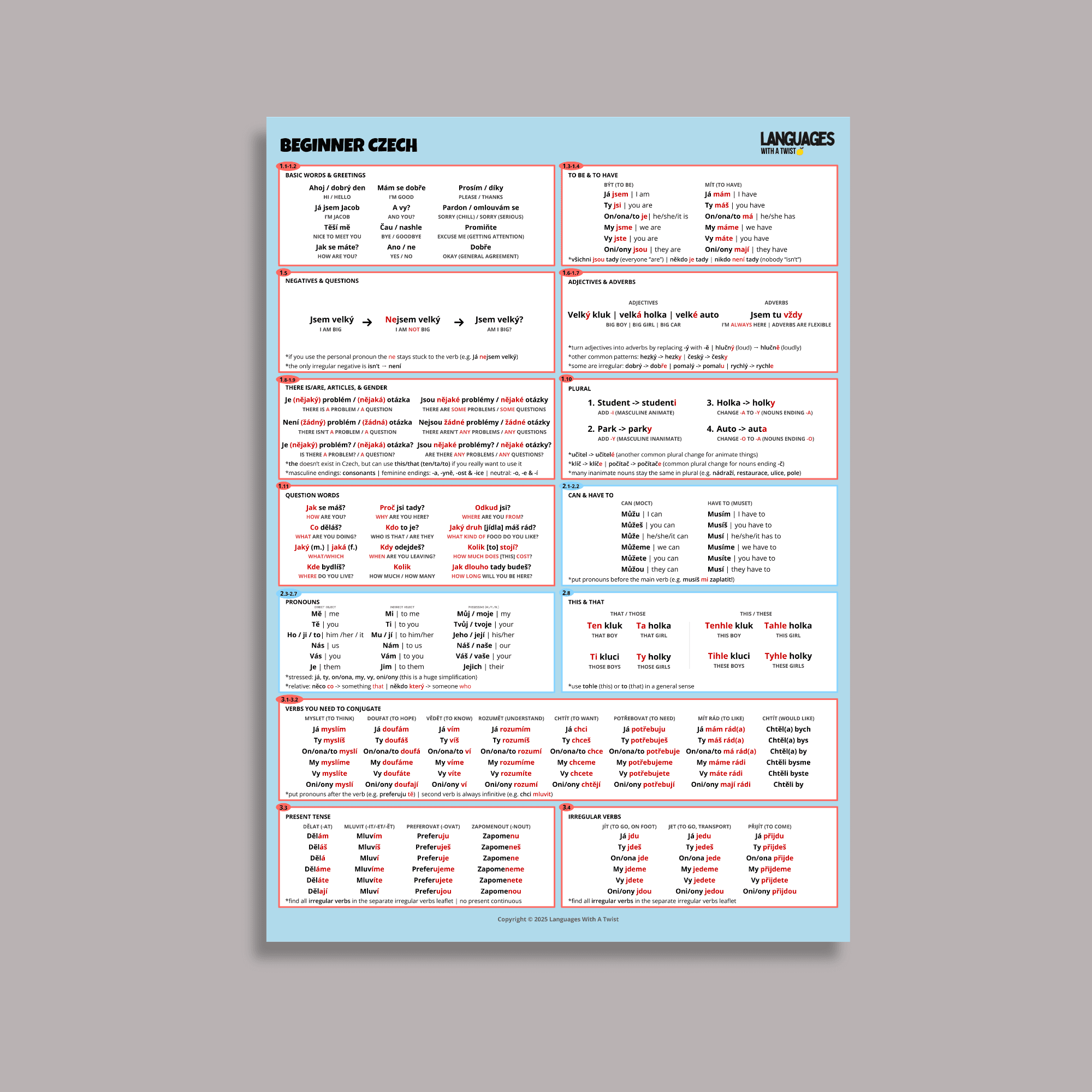 Beginner Czech leaflet
